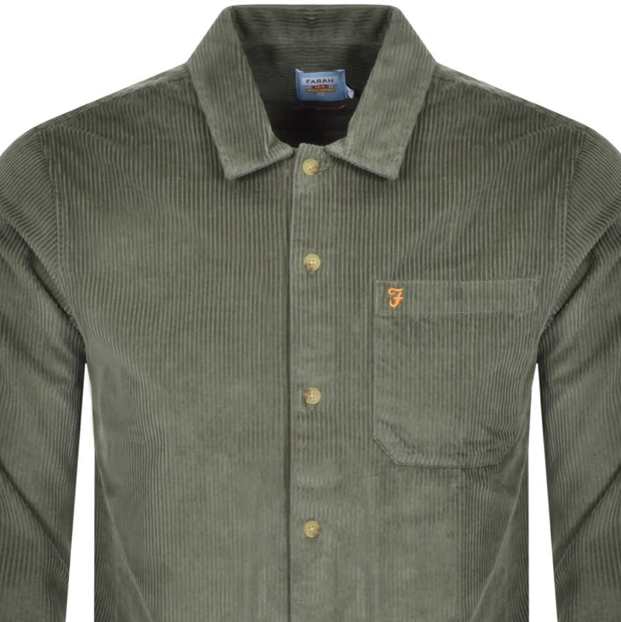 Alternative Image for ProductFarah Vintage Wyman Corduroy Overshirt Green2